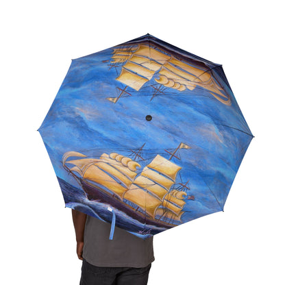 Whimsical Wavehopper Foldable Umbrella