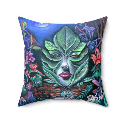Moonlight Mischief Spun Polyester Square Pillow