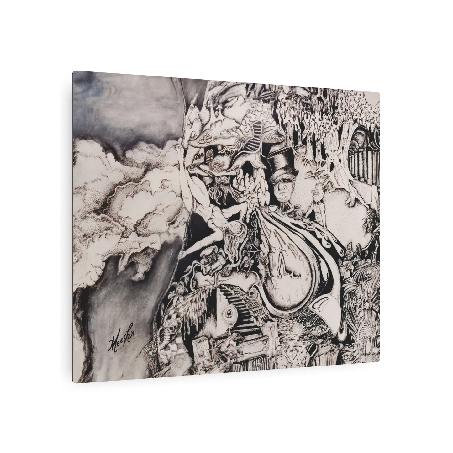 Alice In Blunderland Metal Art Sign