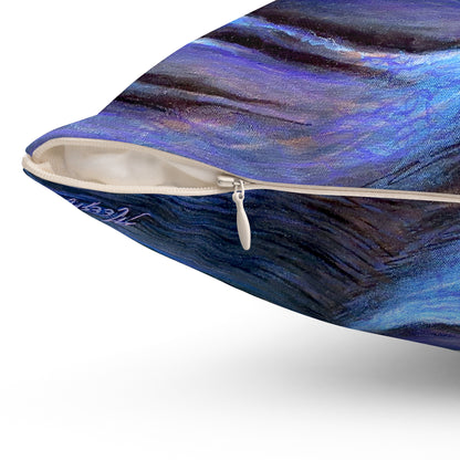 Whimsical Wavehopper Spun Polyester Square Pillow