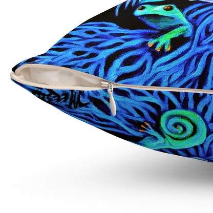 Out of the blue Spun Polyester Square Pillow