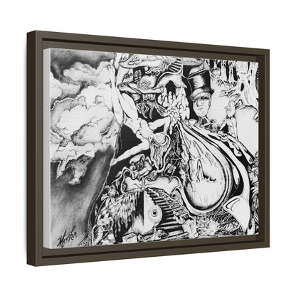 Alice In Blunderland Framed Canvas Print