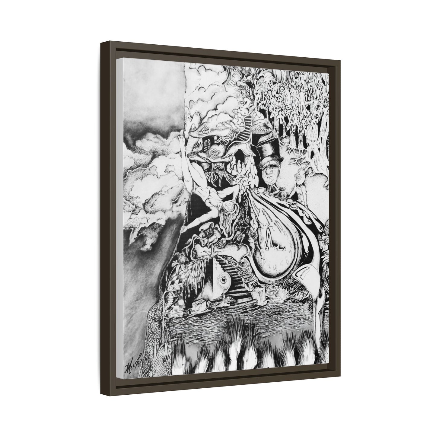 Alice In Blunderland Framed Canvas Print