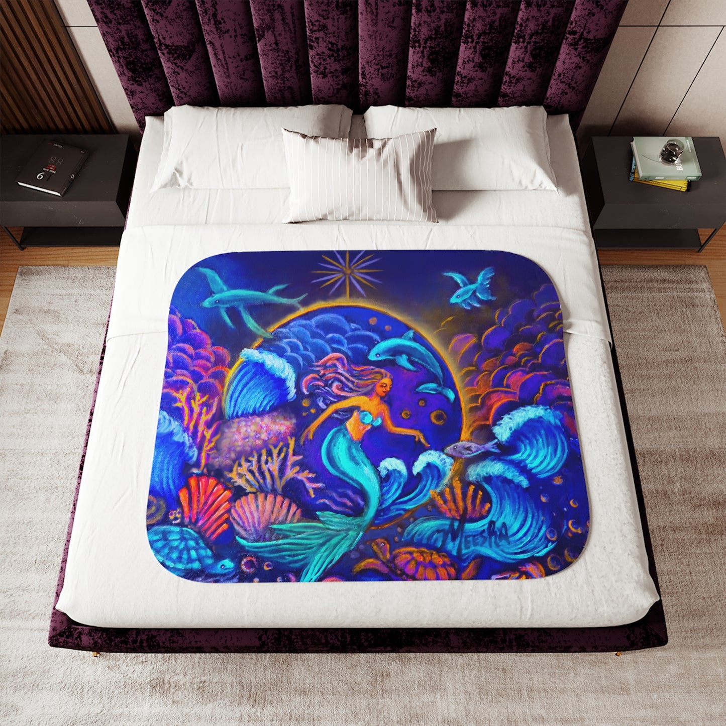 Celestrial Extraterrestrial Super Snuggly Sherpa Blanket