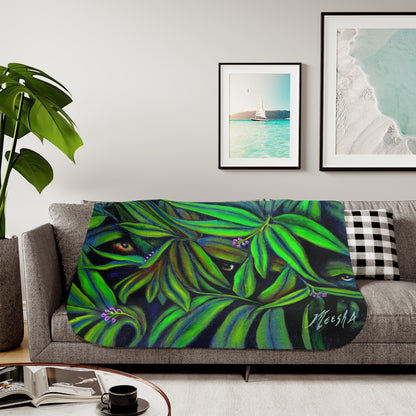 Colorful and Cozy Jeepers Peepers Sherpa Blanket