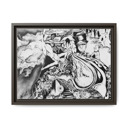 Alice In Blunderland Framed Canvas Print