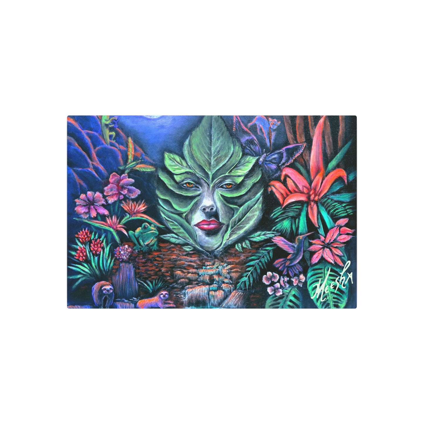 Moonlight Mischief Metal Art Sign