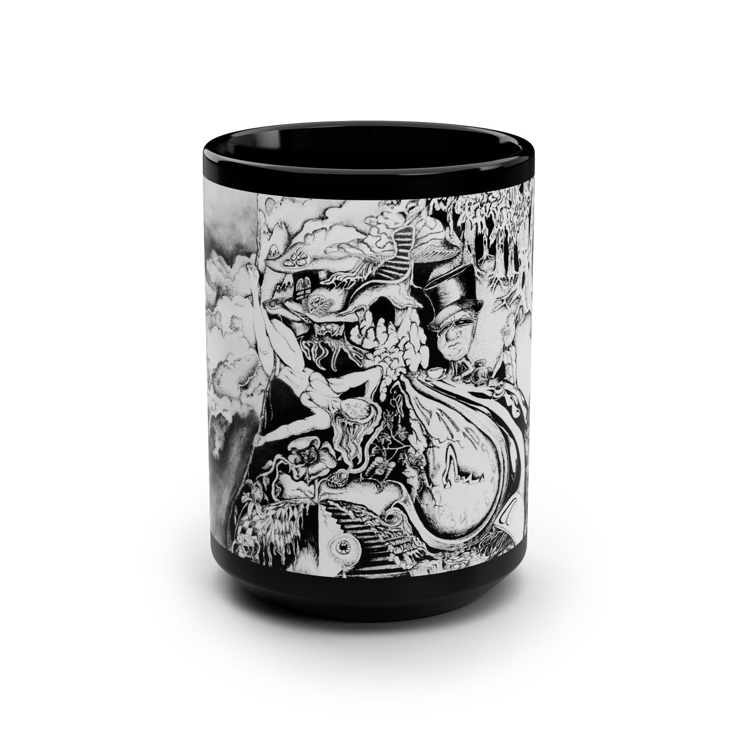 Alice In Blunderland Black 15 oz Mug