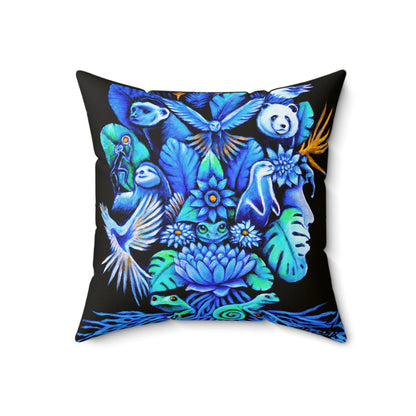 Out of the blue Spun Polyester Square Pillow