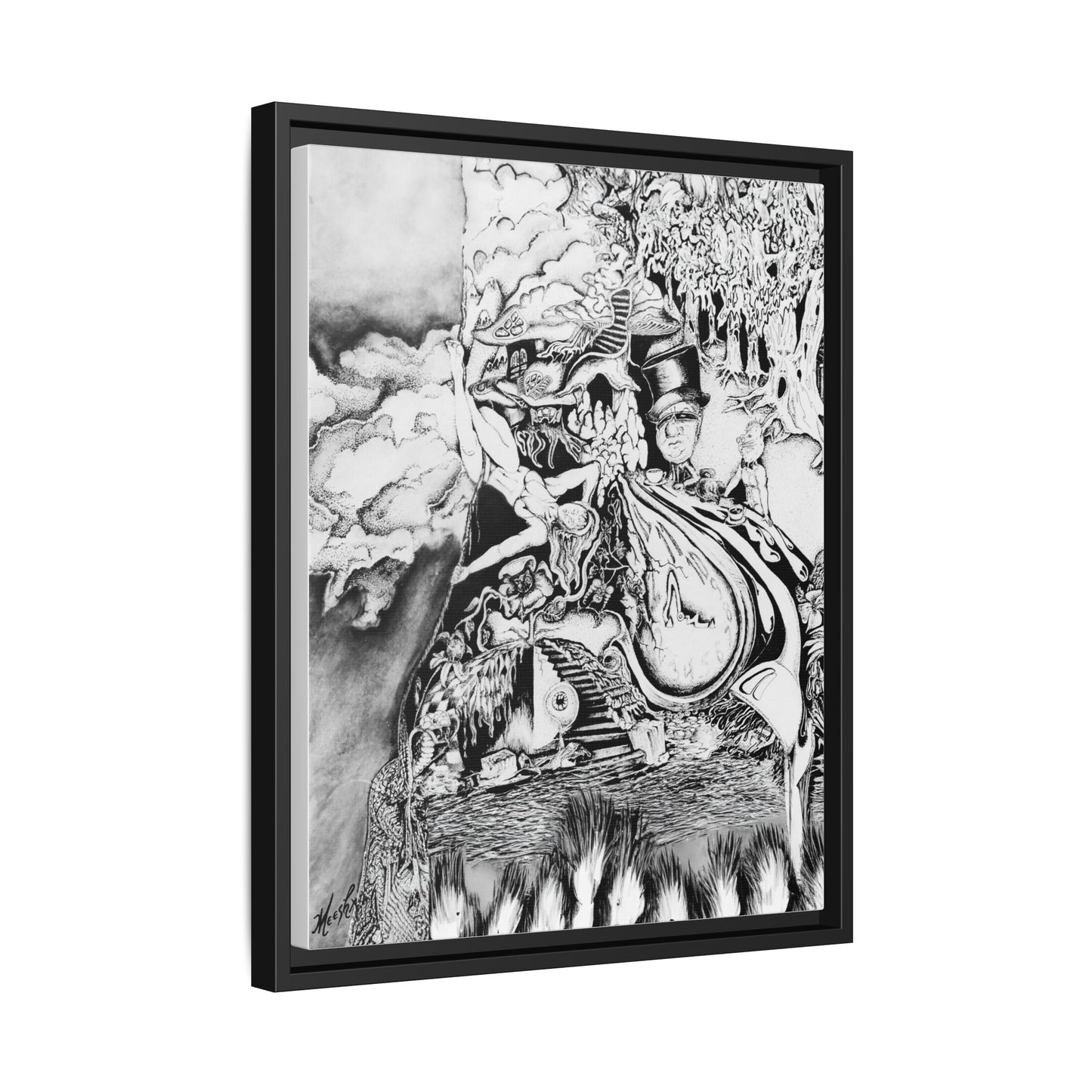 Alice In Blunderland Framed Canvas Print