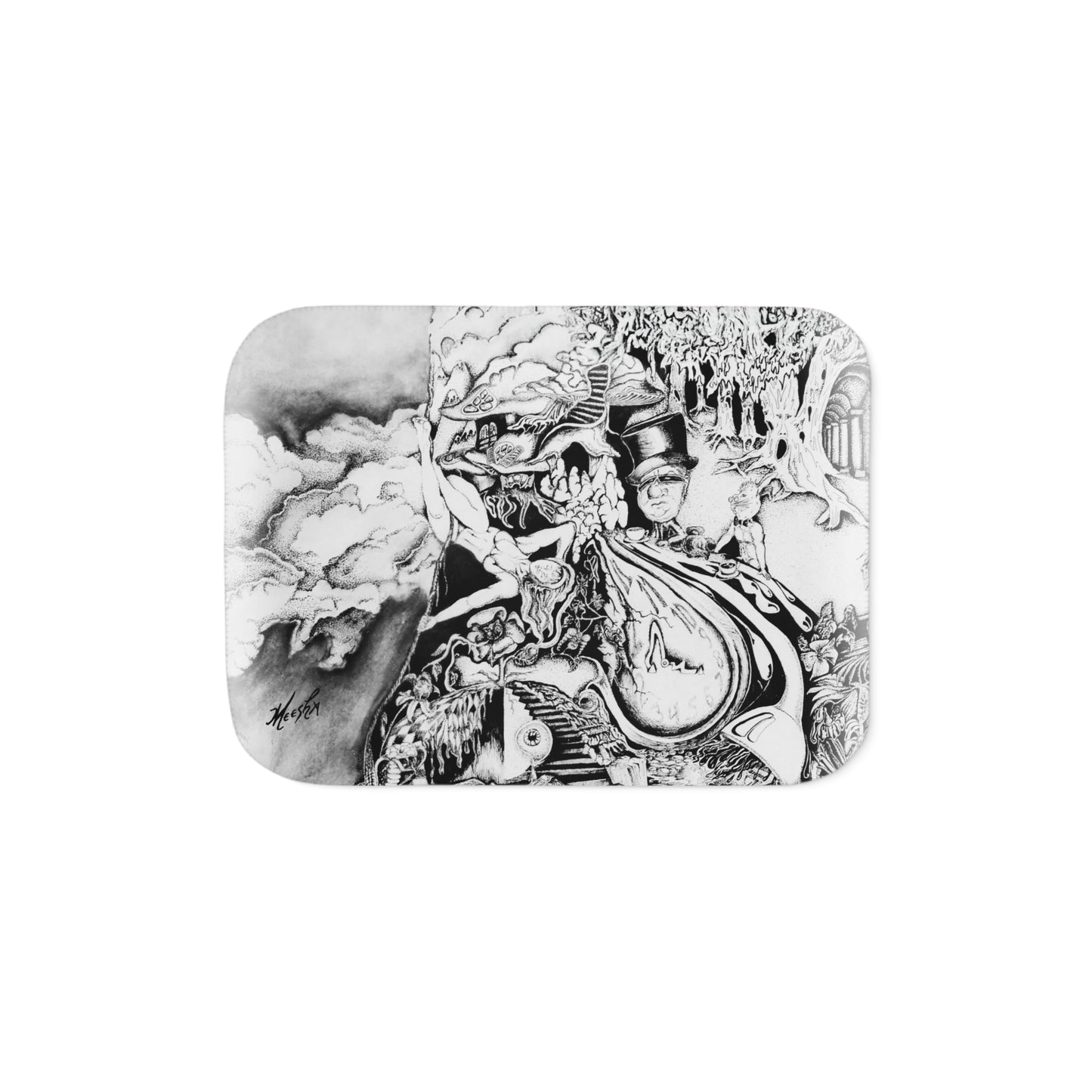 Alice In Blunderland Sper Snuggly Sherpa Blanket