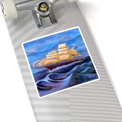 Whimsical Wavehopper Kiss-Cut Stickers