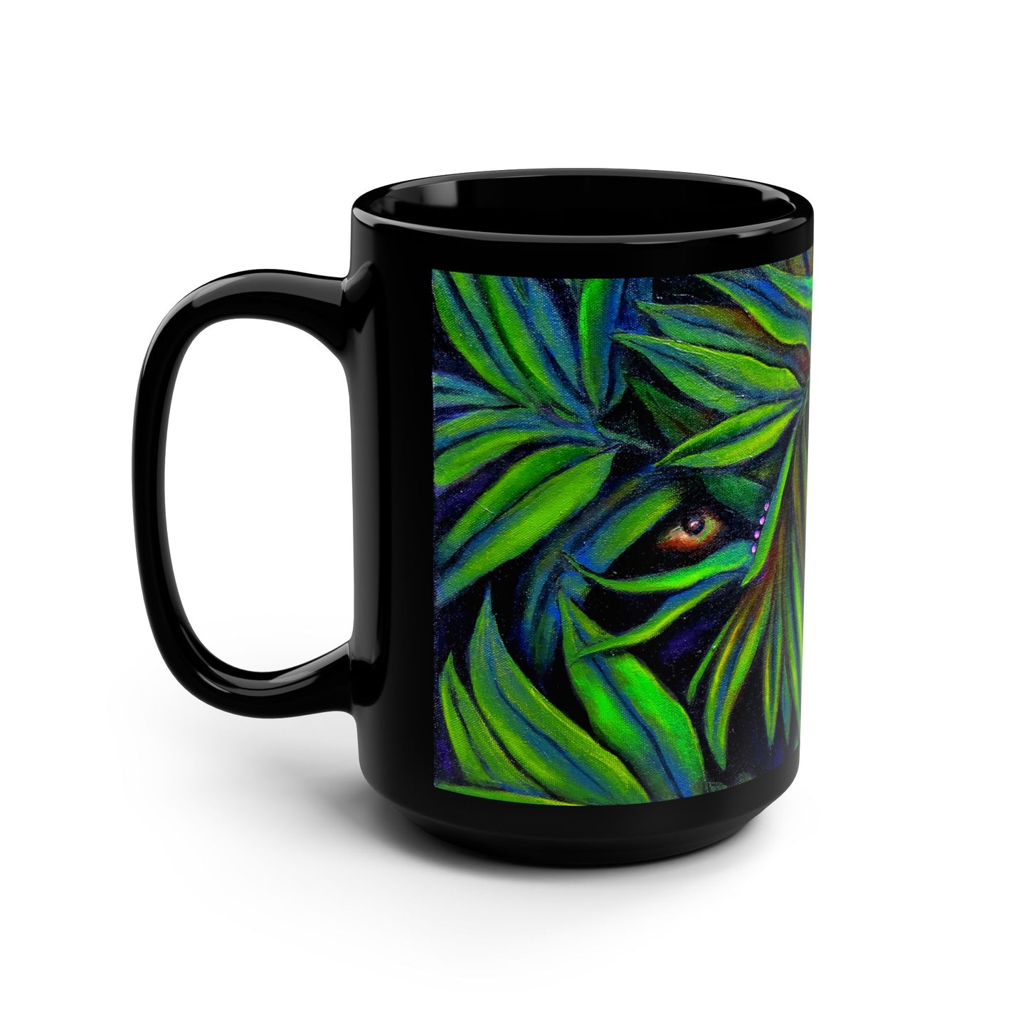 Jeepers Peepers Black Mug, 15oz