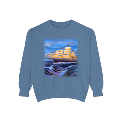 Whimsical Wavehopper Unisex Garment-Dyed Sweatshirt