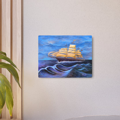 Whimsical Wavehopper Metal Art Sign