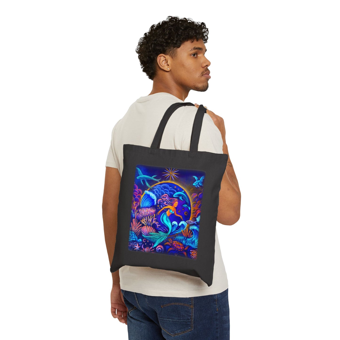 Celestial Extraterrestrial I High-quality Cotton Canvas Tote Bag