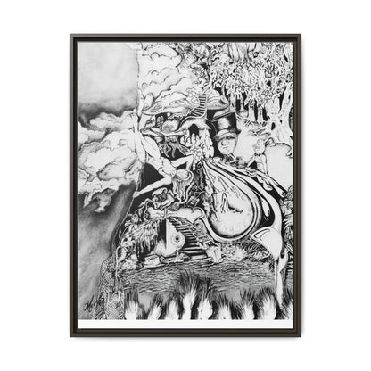 Alice In Blunderland Framed Canvas Print