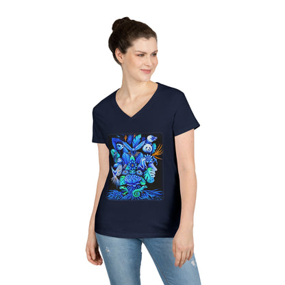 Out of the blue Ladies' V-Neck T-Shirt