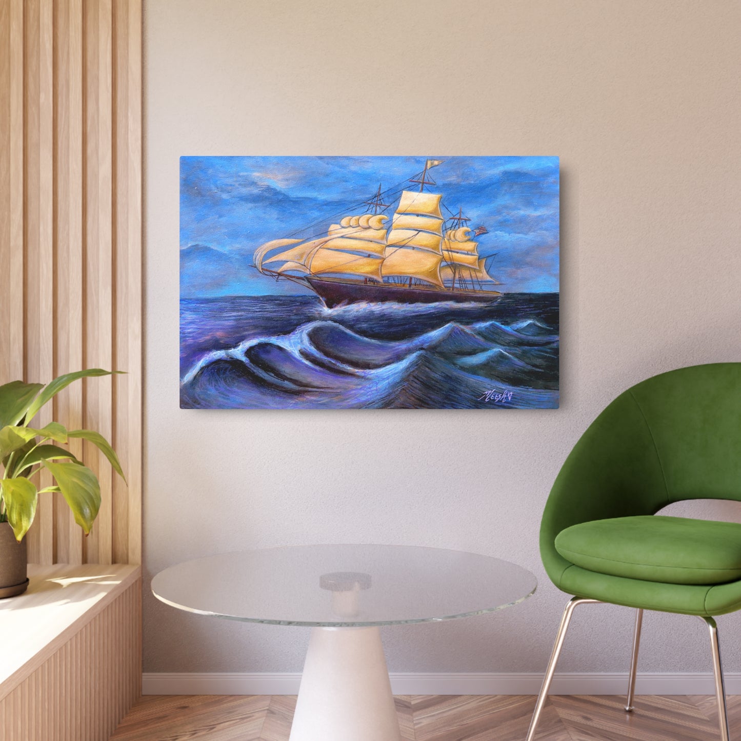 Whimsical Wavehopper Metal Art Sign