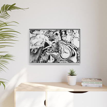 Alice In Blunderland Framed Canvas Print