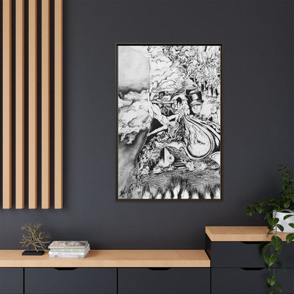 Alice In Blunderland Framed Canvas Print