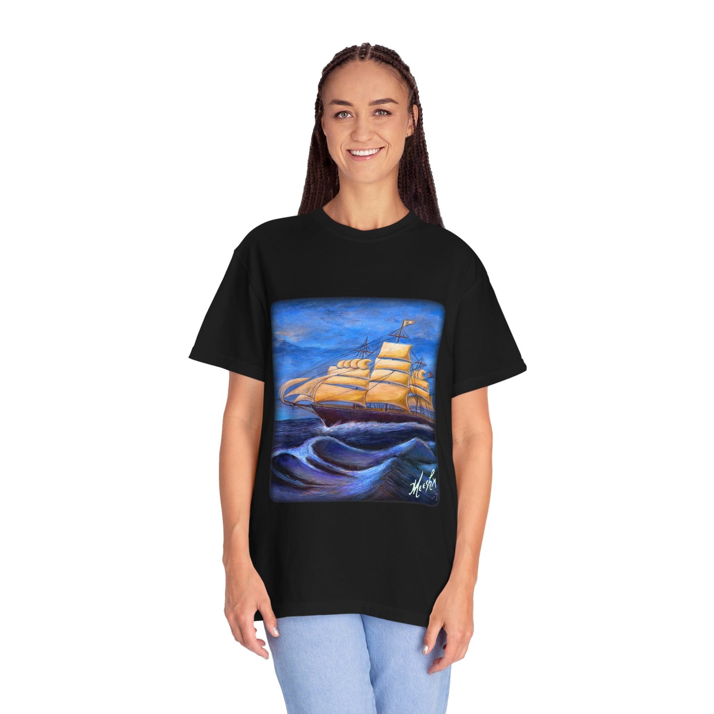 Whimsical Wavehopper Unisex Garment-Dyed T-shirt
