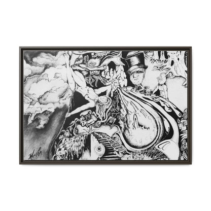 Alice In Blunderland Framed Canvas Print