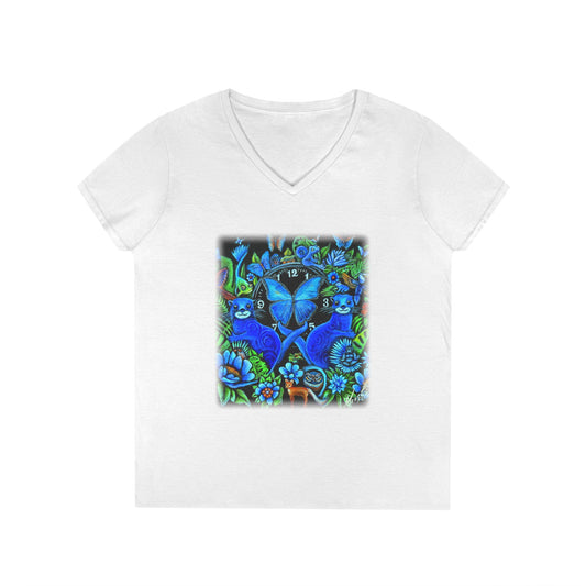 Out of Time Ladies' V-Neck T-Shirt