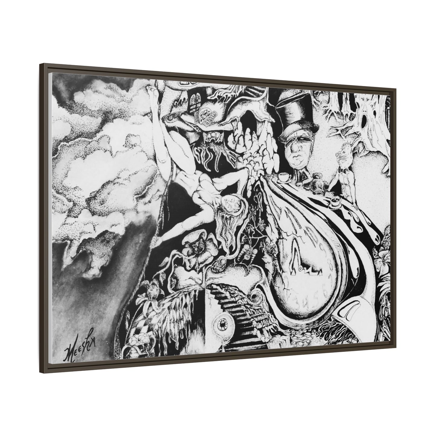 Alice In Blunderland Framed Canvas Print