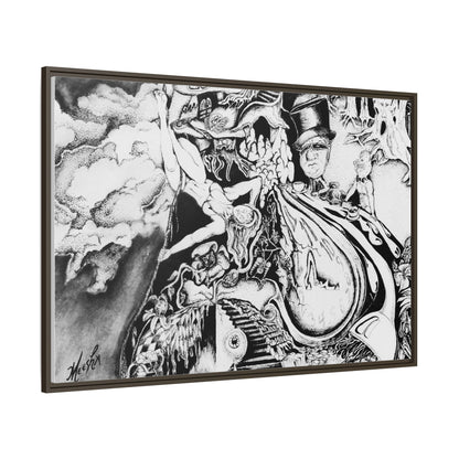 Alice In Blunderland Framed Canvas Print