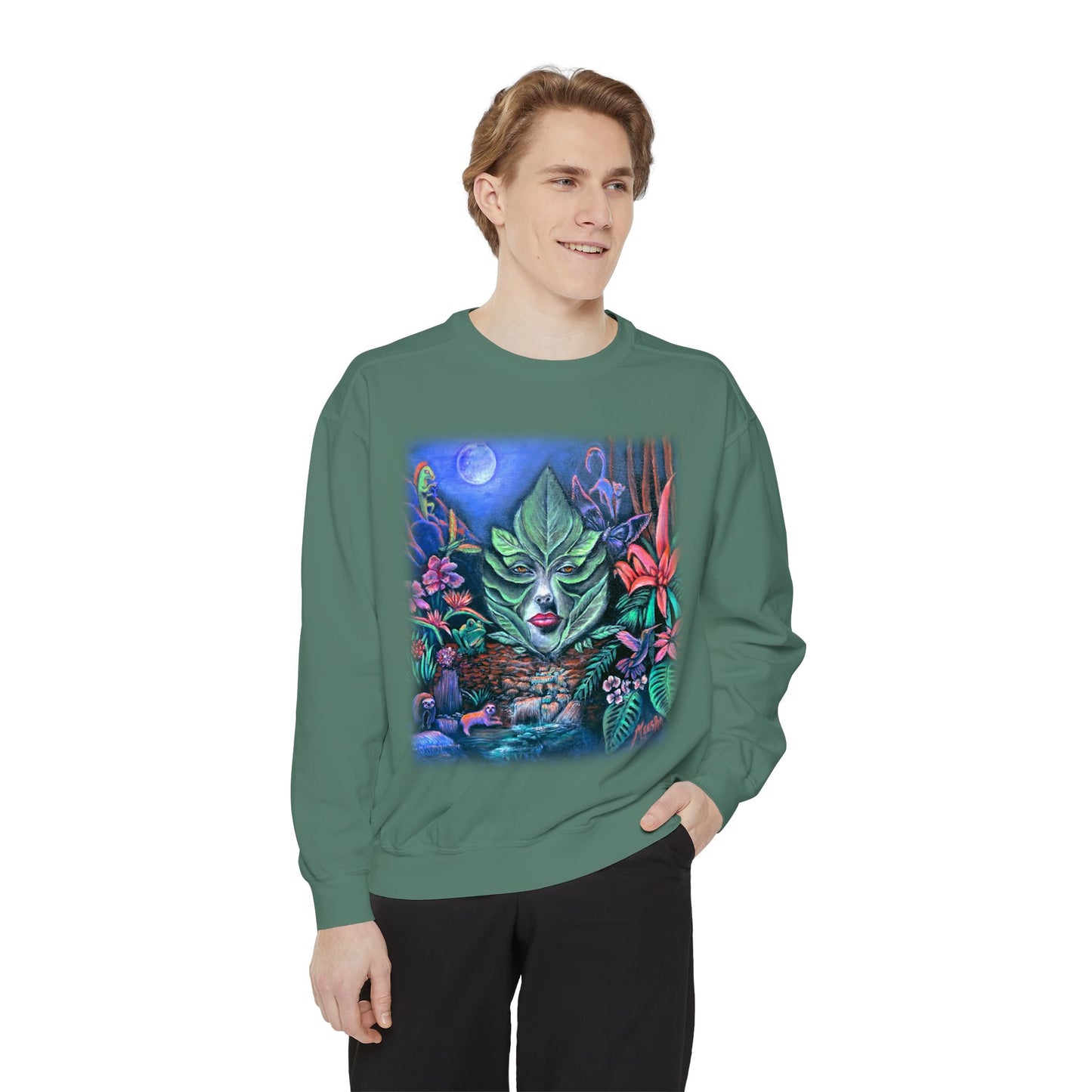 Moonlight Mischief Unisex Garment-Dyed Sweatshirt