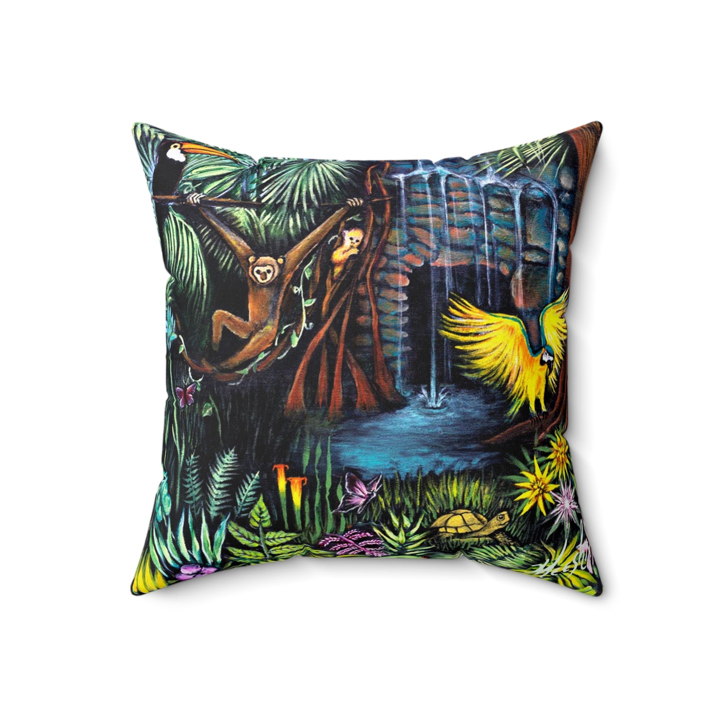 Amazonia Spun Polyester Square Pillow