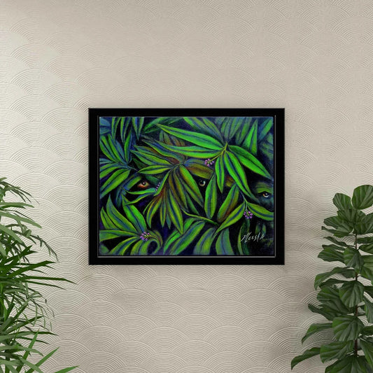 Jeepers Peepers Framed Canvas Painting