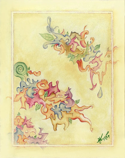 Tooty-Fruity Tango Framed Canvas Painting